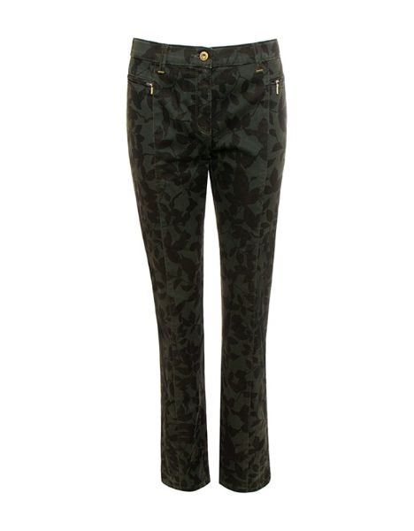 Agrandir l'image de Sandy pantalon avec impression des feuilles sur vert Image de Sandy pantalon avec impression des feuilles sur vert