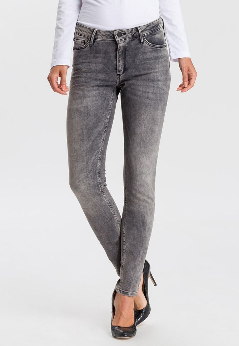 Image de Tall Cross Jeans Alan Skinny Fit L36 Pouce, gris foncé