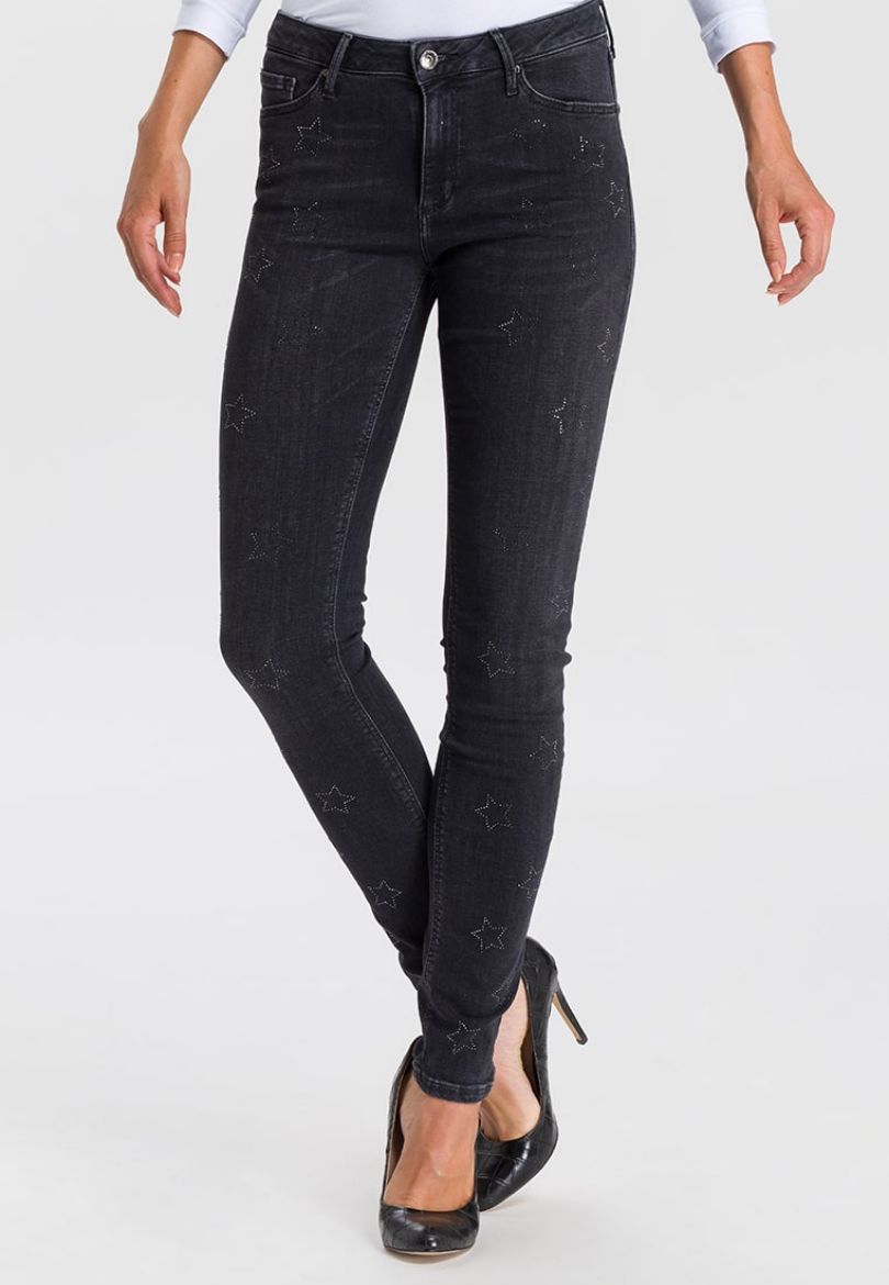 Image de Cross jeans jeggings Alan skinny fit L36, black stars