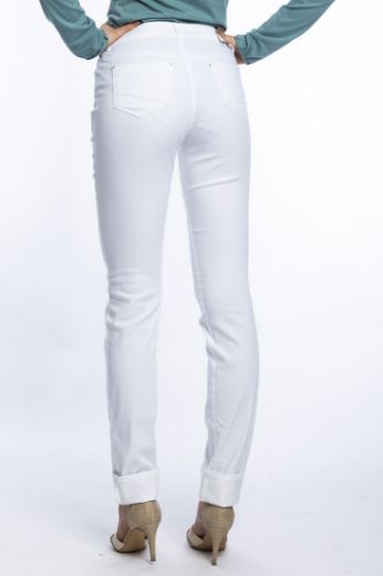 Image de Lena Jeans Colour Denim L38 pouce, blanc