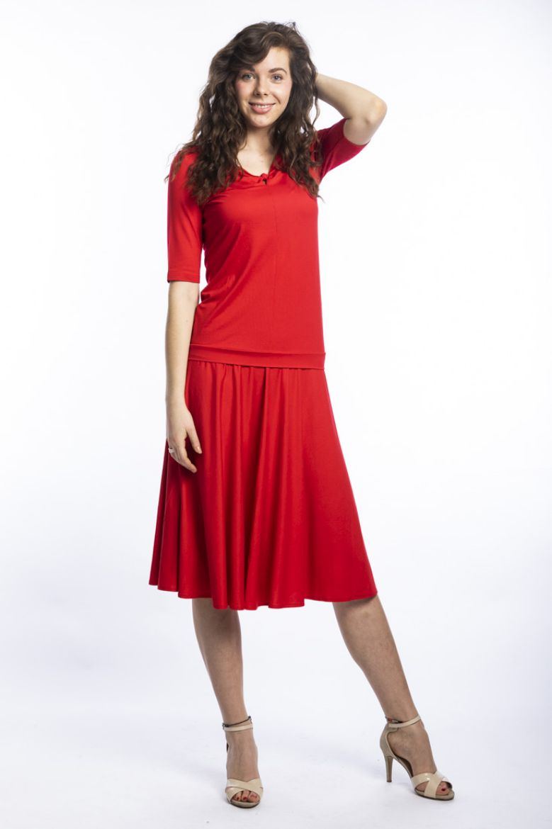 Picture of Jersey skirt Rali, red