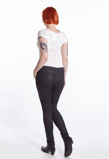 Picture of Wonderjeans skinny L37 inches, black houndstooth