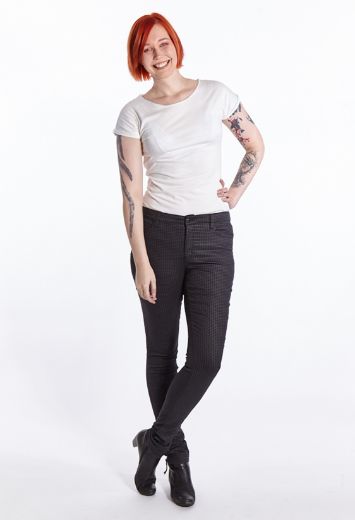 Picture of Wonderjeans skinny L37 inches, black houndstooth