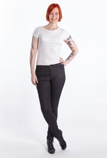 Picture of Wonderjeans skinny L37 inches, black houndstooth