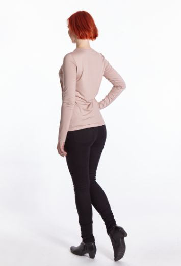 Picture of Tall Long sleeve shirt V-neck, light pink