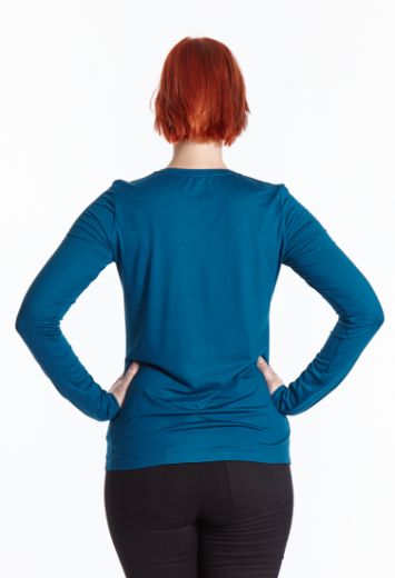 Picture of Long sleeve shirt V-neck, teal