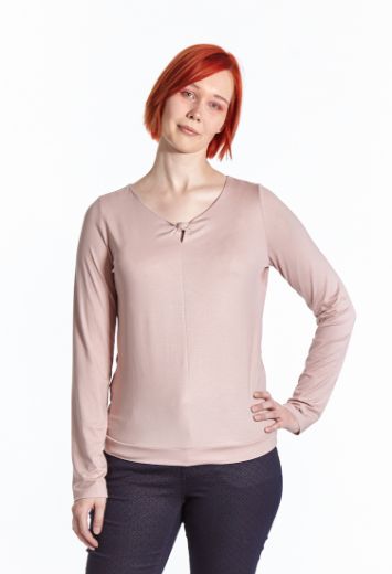 Picture of Tall Long sleeve shirt with cutout detail, light pink