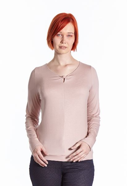 Zeige Details für Tall Langarm Shirt mit Ausschnittdetail, rosé Bild von Tall Langarm Shirt mit Ausschnittdetail, rosé