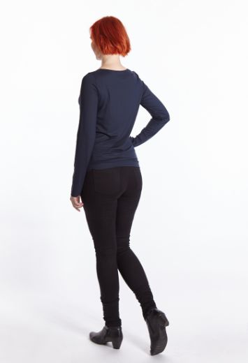 Picture of Long sleeve shirt with cutout detail, dark blue