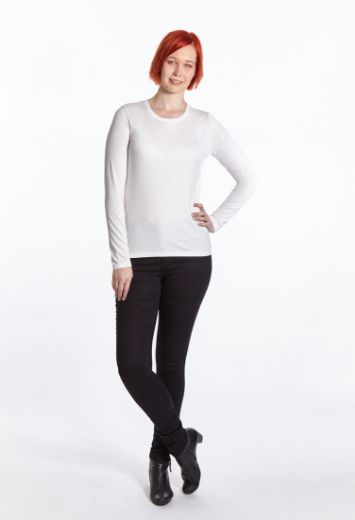 Picture of Tall Long sleeve shirt round neck, off-white