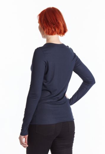 Picture of Long sleeve shirt round neck, dark blue