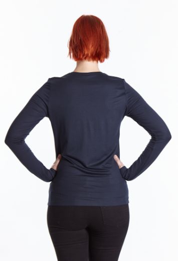 Picture of Long sleeve shirt round neck, dark blue