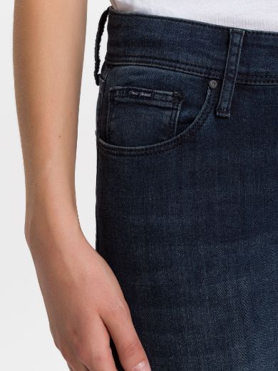 Image de Tall Cross Jeans Anya Slim Fit L36 Pouce, bleu noir