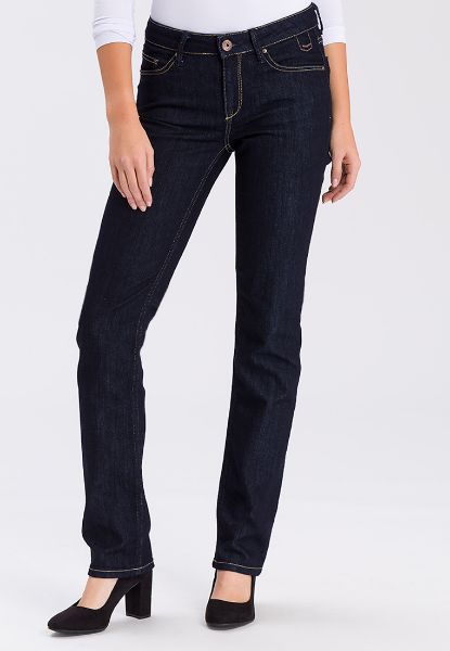 Show details for Cross jeans Rose regular fit straight leg L36 inches, dark blue rinsed Picture of Cross jeans Rose regular fit straight leg L36 inches, dark blue rinsed