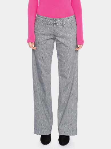 Picture of Lilia trousers wide leg L38 inches, light grey with pattern