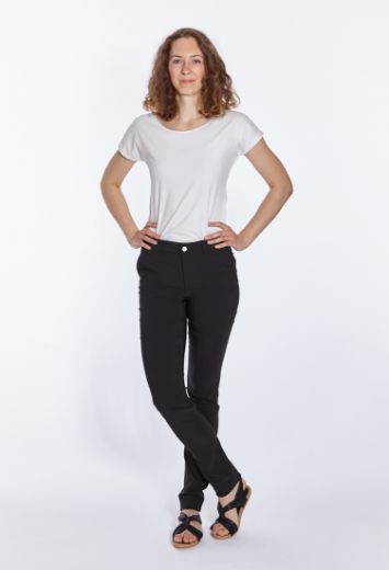 Image de Eva slim fit pantalons L38 pouces, noir