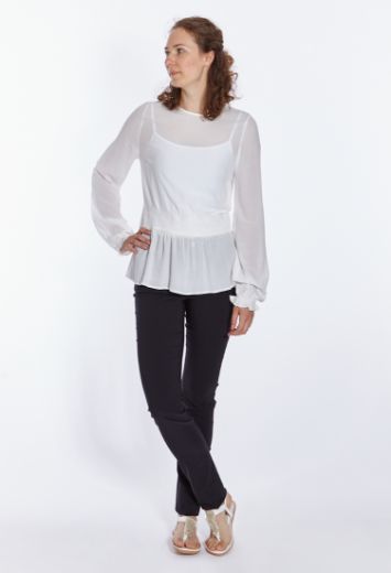 Image de Eva slim fit pantalons L38 pouces, noir