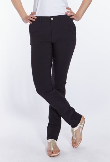 Image de Eva slim fit pantalons L38 pouces, noir