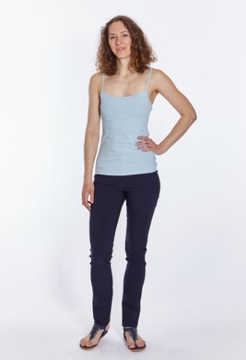 Image de Eva slim fit pantalons L38 pouces, bleu marine