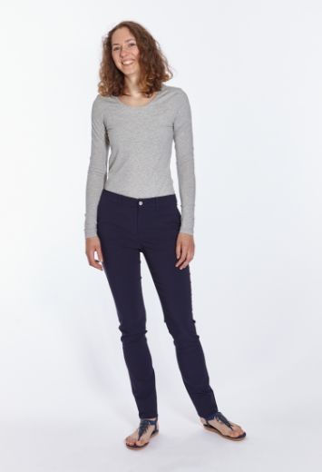 Picture of Eva slim fit trousers L38 inches, navy blue