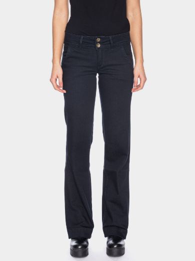 Bild von Lilia Jeans mit Weitem Bein aus Bio-Baumwolle L36/38, dunkelblau