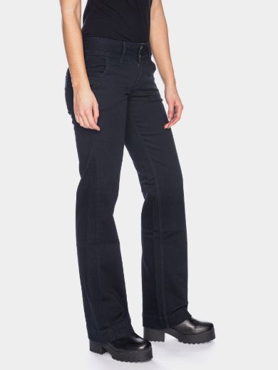 Bild von Lilia Jeans mit Weitem Bein aus Bio-Baumwolle L36/38, dunkelblau