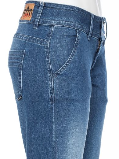 Bild von Lilia Jeans mit weitem Bein aus Bio-Baumwolle L36/38, blue used