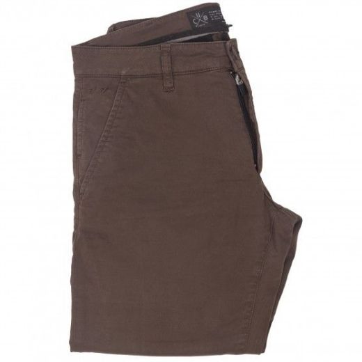 Picture of Tall Chino Trousers Frog L38 Inches, chestnut brown