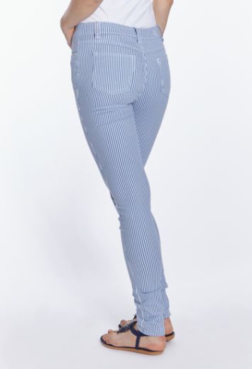 Picture of Tall Wonderjeans Skinny Jeans L37 Inches, blue white striped