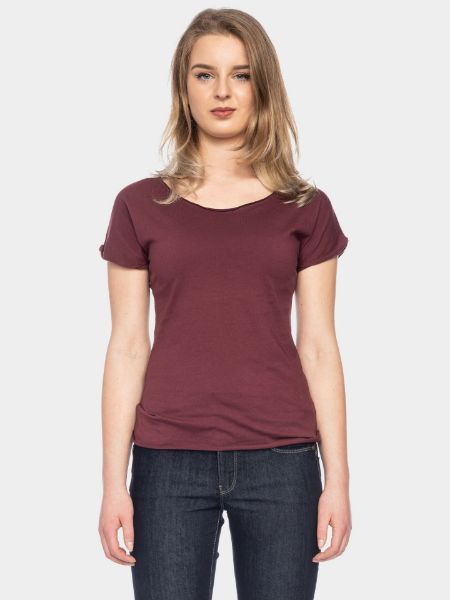 Zeige Details für Organic Cotton T-Shirt Cleo, aubergine Bild von Organic Cotton T-Shirt Cleo, aubergine