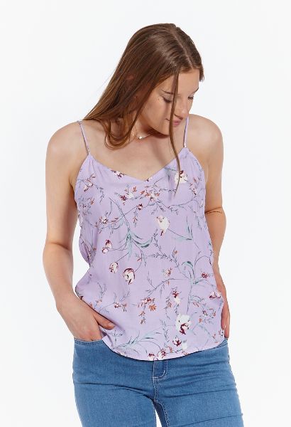 Zeige Details für Cami Top mit Blumendruck, lila Bild von Cami Top mit Blumendruck, lila