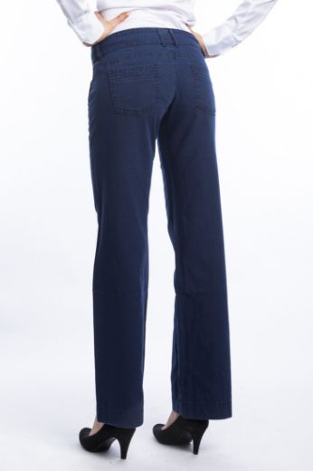 Picture of Tall wide leg trousers Lilia L36, dark blue