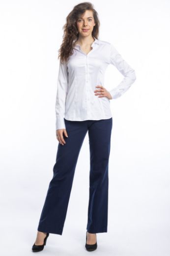 Picture of Tall wide leg trousers Lilia L36, dark blue