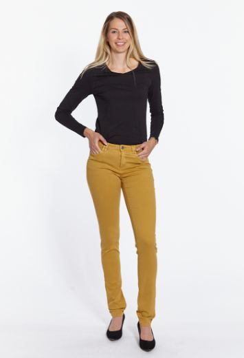 Image de Jeans Body Perfect slim fit L38 pouces, jaune moutarde