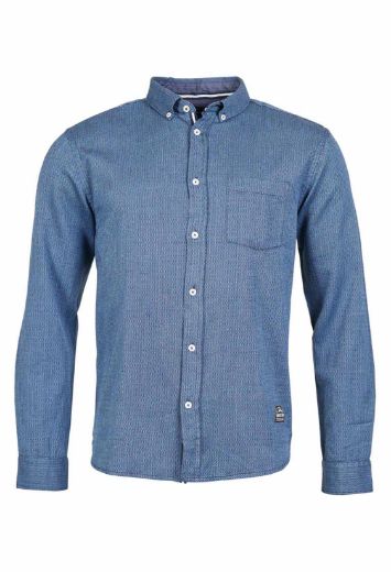 Picture of Long sleeve shirt with fine herringbone pattern