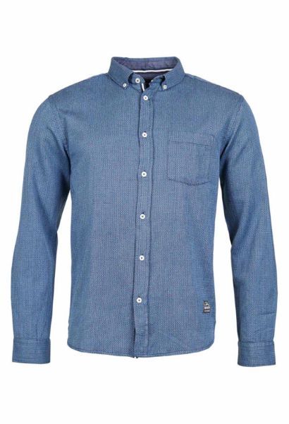 Zeige Details für Langarm Hemd feines herringbone Muster Bild von Langarm Hemd feines herringbone Muster