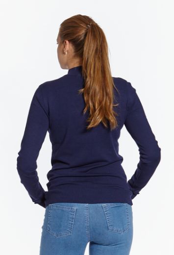 Picture of Fine knit jumper with cut collar