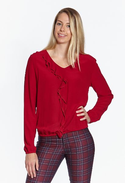 Zeige Details für Bluse mit Rüschen vorne Bild von Bluse mit Rüschen vorne