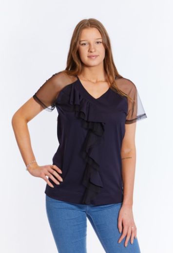 Picture of Tulle top, black and navy blue