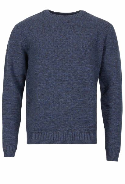 Zeige Details für Strickpullover Rundhals, blau méliert Bild von Strickpullover Rundhals, blau méliert