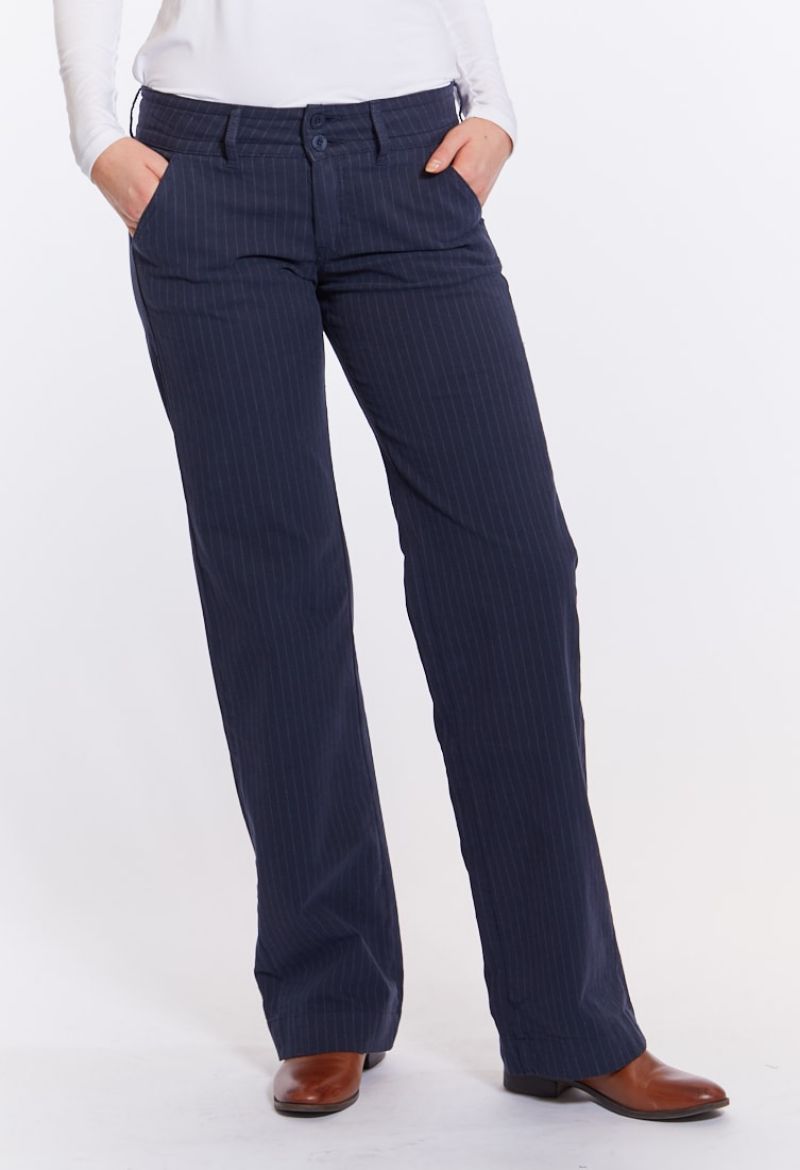 Picture of Tall Lilia Wide Pants L36 Inches, blue grey striped