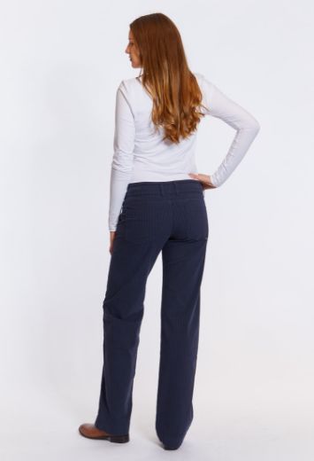 Picture of Tall Lilia Wide Pants L36 Inches, blue grey striped