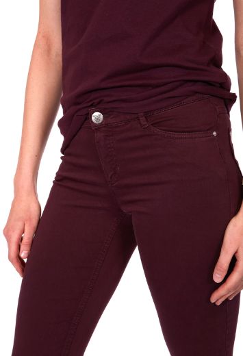 Image de Tall Pantalon Jenny Slim Fit coton-satin L38 Pouces, bordeaux rouge