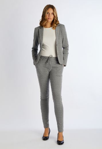 Picture of Trousers jogging style jersey pique, light grey