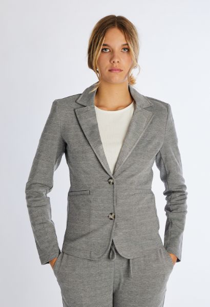Show details for Jersey blazer pique, light grey Picture of Jersey blazer pique, light grey