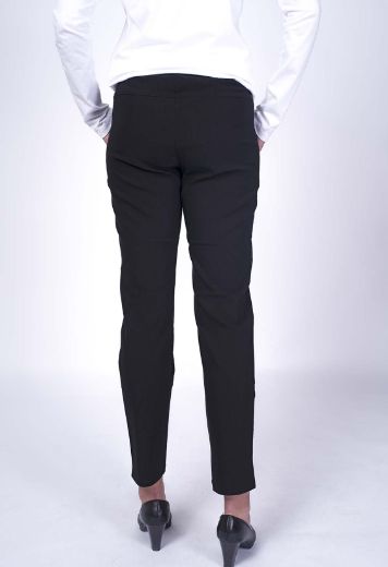Picture of Cropped bengalin slip-on trousers, black