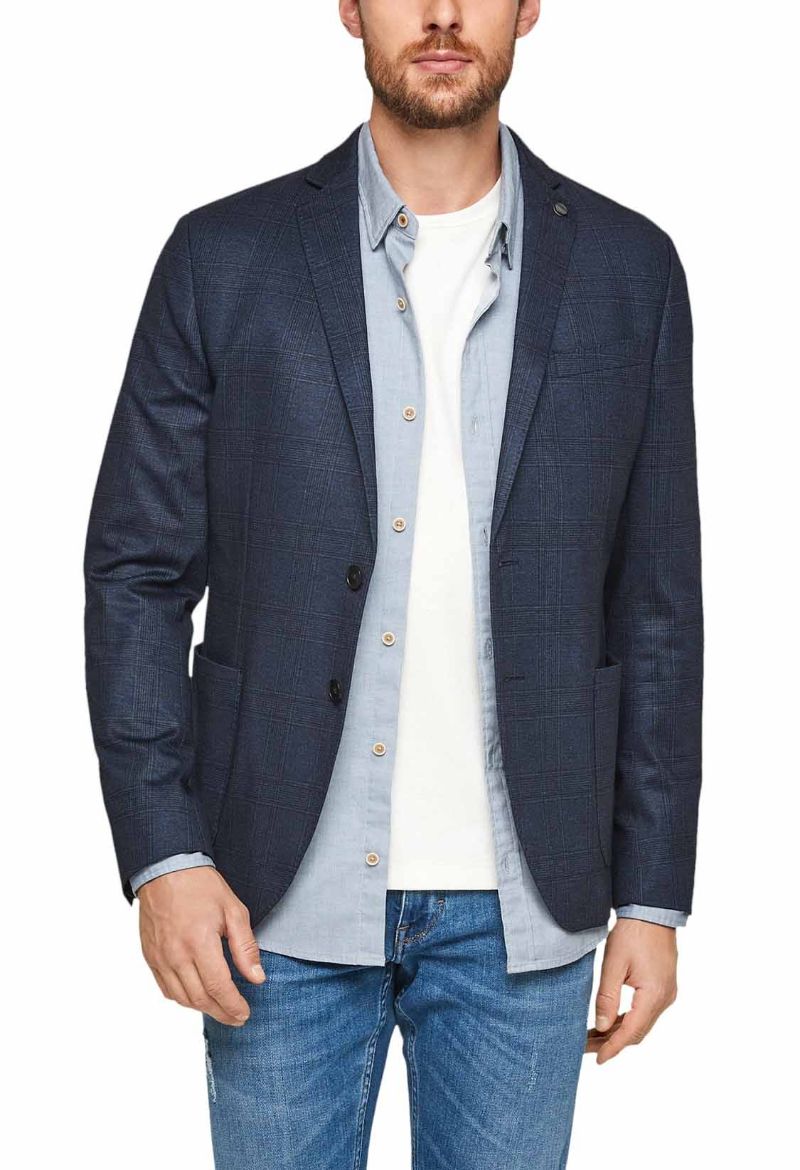 Picture of s.Oliver Jogg Suit Jacket, blue check