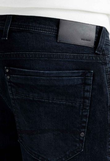 Image de MAC Jeans Ben ample fit L36 inch, noir bleu authentique délavé