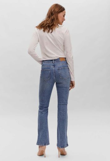 Picture of Vero Moda Tall Selma High Rise Flare Jeans, light blue denim