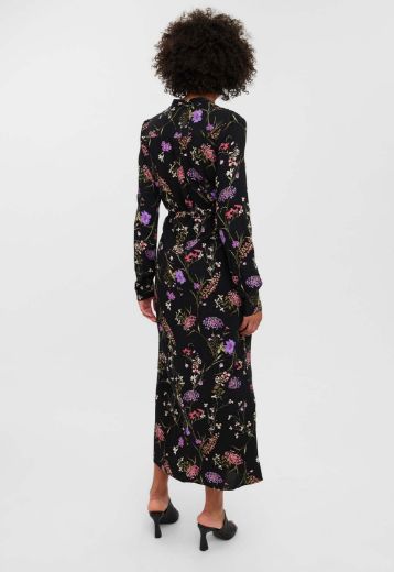 Picture of Vero Moda Tall Easy Shirt Dress Midi, black mille fleur